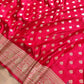 Bright Red Soft Mashru Silk Allover Small Buti Weaved Banarasi Saree