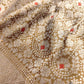 Mehendi Green Pure Katan Silk Silver Zari Brocade Handloom Meenakari Banarasi Saree