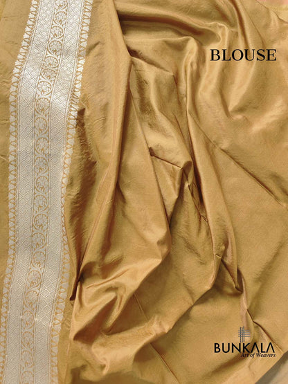 Mehendi Green Pure Katan Silk Silver Zari Brocade Handloom Meenakari Banarasi Saree