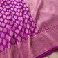 Magenta Pink Buti Banarasi Silk Saree