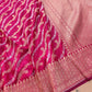 Shot Pink Leheriya Banarasi Silk Saree