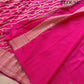 Shot Pink Leheriya Banarasi Silk Saree
