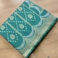 Sea Green Stripes Banarasi Silk Saree