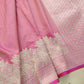 Gajri Pink Zig Zag Design Jamewar Weaved Banarasi Soft Mashru Silk Saree