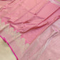 Gajri Pink Zig Zag Design Jamewar Weaved Banarasi Soft Mashru Silk Saree