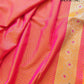 Dual Tone Orange Floral Jaal Jamewar Weaved Banarasi Soft Mashru Silk Saree