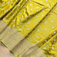 Green Double Shaded Floral Jaal Jamewar Weaved Banarasi Soft Mashru Silk Saree
