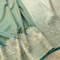 Green Zig Zag Design Jamewar Weaved Banarasi Soft Mashru Silk Saree