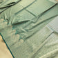 Green Zig Zag Design Jamewar Weaved Banarasi Soft Mashru Silk Saree