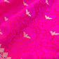 Hot Pink Floral Jaal Jamewar Weaved Banarasi Soft Mashru Silk Saree