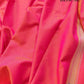 Orange Pink Double Shaded Zig Zag Design Jamewar Weaved Banarasi Soft Mashru Silk Saree