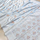 Ice Blue Meena Floral Jaal Weaved Banarasi Mashru Silk Saree