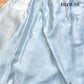 Ice Blue Meena Floral Jaal Weaved Banarasi Mashru Silk Saree