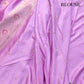 Lilac Meena Jamewar Weaved Banarasi Mashru Silk Saree