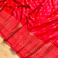 Red Buti Big Border Banarasi Mashru Silk Saree