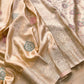 Off White Meenakari Motif Banarasi Mashru Silk Saree