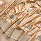 Off White Meenakari Motif Banarasi Mashru Silk Saree