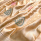 Off White Meenakari Motif Banarasi Mashru Silk Saree