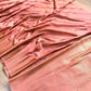 Salmon Pink Stripe Pattern Banarasi Mashru Silk Saree