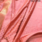 Salmon Pink Stripe Pattern Banarasi Mashru Silk Saree