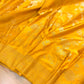 Dark Yellow Big Floral Jaal Banarasi Mashru Silk Saree