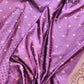 Deep Mauve Purple Flower Buta Banarasi Mashru Silk Saree