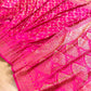 Hot Pink Small Flower Jaal Banarasi Mashru Silk Saree