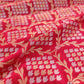 Red Jangla Banarasi Silk Saree