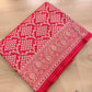Red Jangla Banarasi Silk Saree