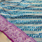 Peacock Blue Stripe Banarasi Silk Saree