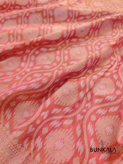 Pink Double Shaded Nilambari Banarasi Silk Saree