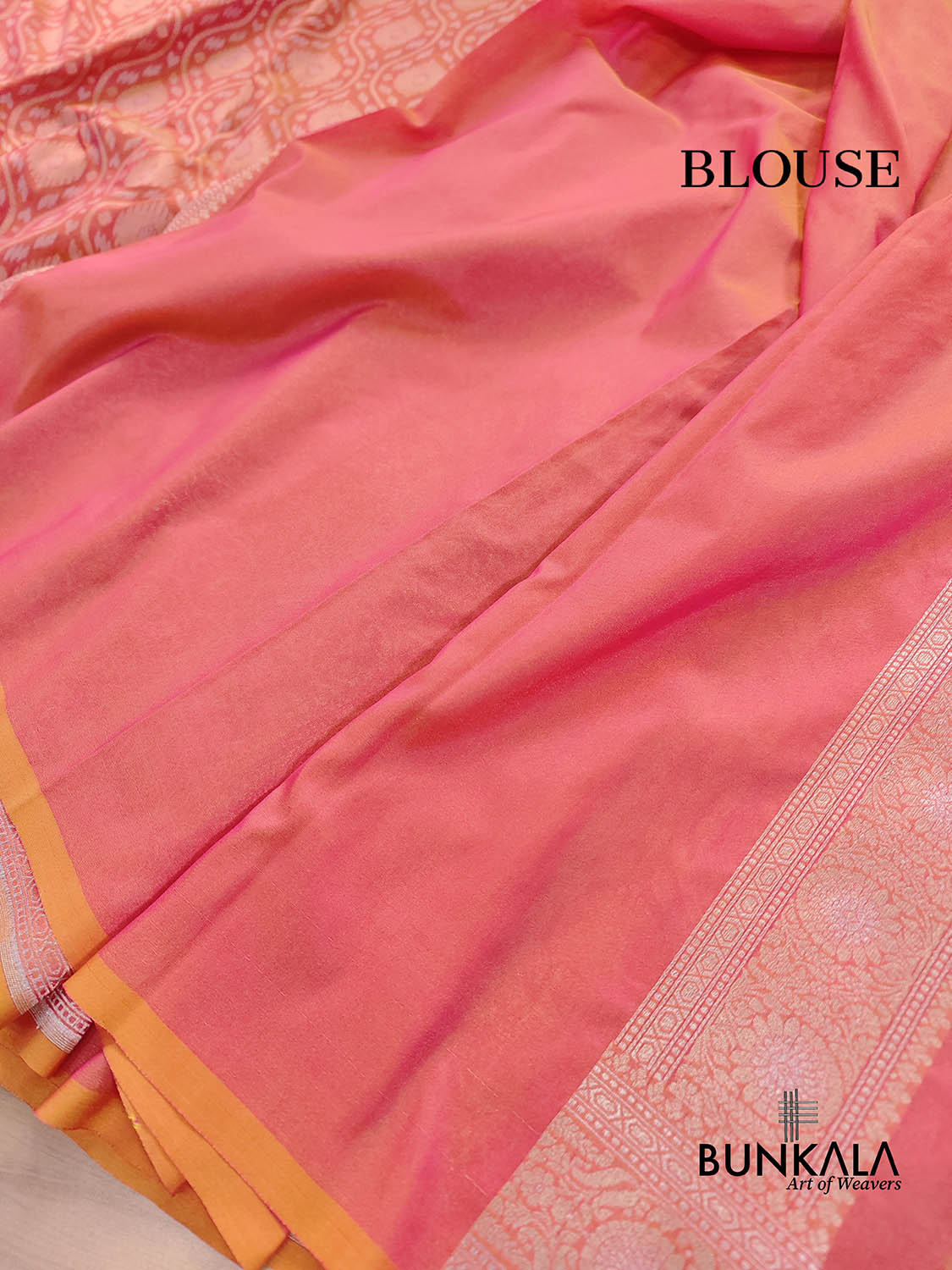 Pink Double Shaded Nilambari Banarasi Silk Saree