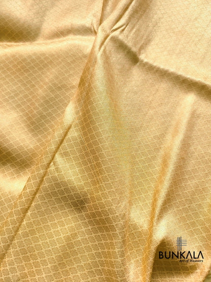 Yellow Minakari Floral Jaal Banarasi Resham Silk Saree