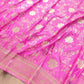 Pink Jaal Banarasi Silk Saree