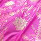 Pink Jaal Banarasi Silk Saree