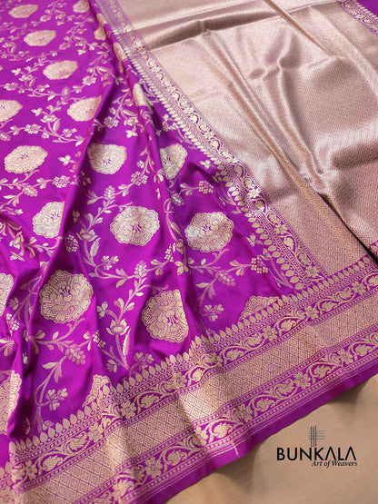 Purple Jaal Banarasi Silk Saree