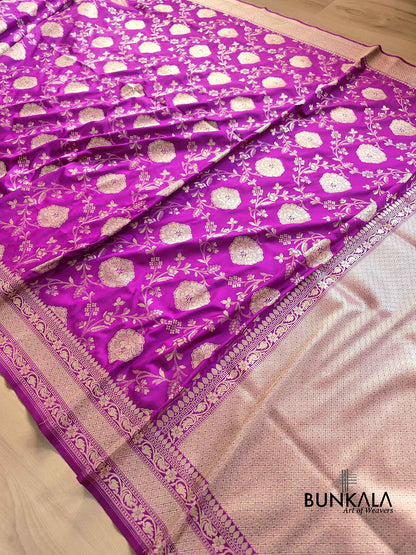 Purple Jaal Banarasi Silk Saree