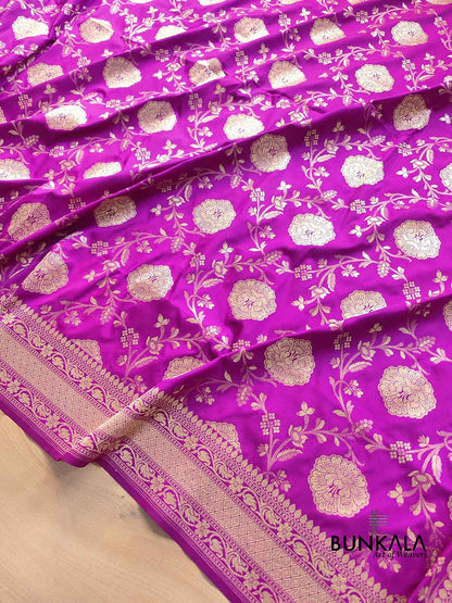 Purple Jaal Banarasi Silk Saree