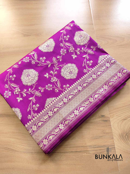 Purple Jaal Banarasi Silk Saree
