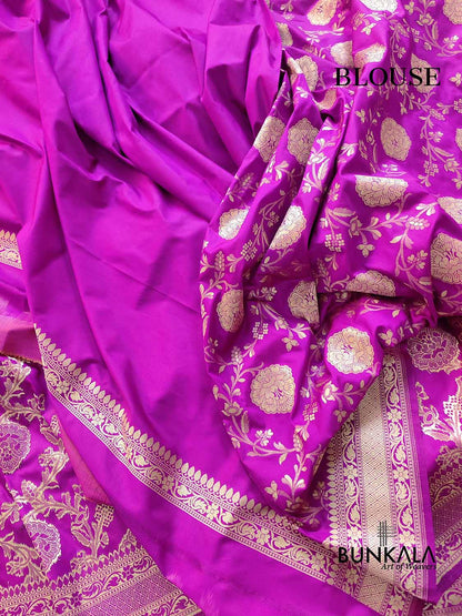 Purple Jaal Banarasi Silk Saree