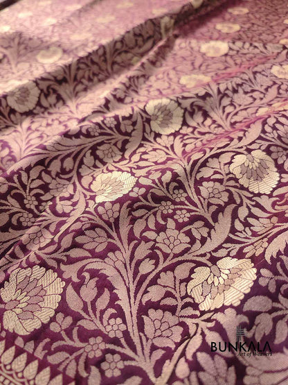 Purple Jaal Banarasi Silk Saree