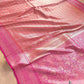 Pink Brocade Banarasi Silk Saree