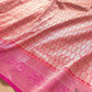Pink Brocade Banarasi Silk Saree