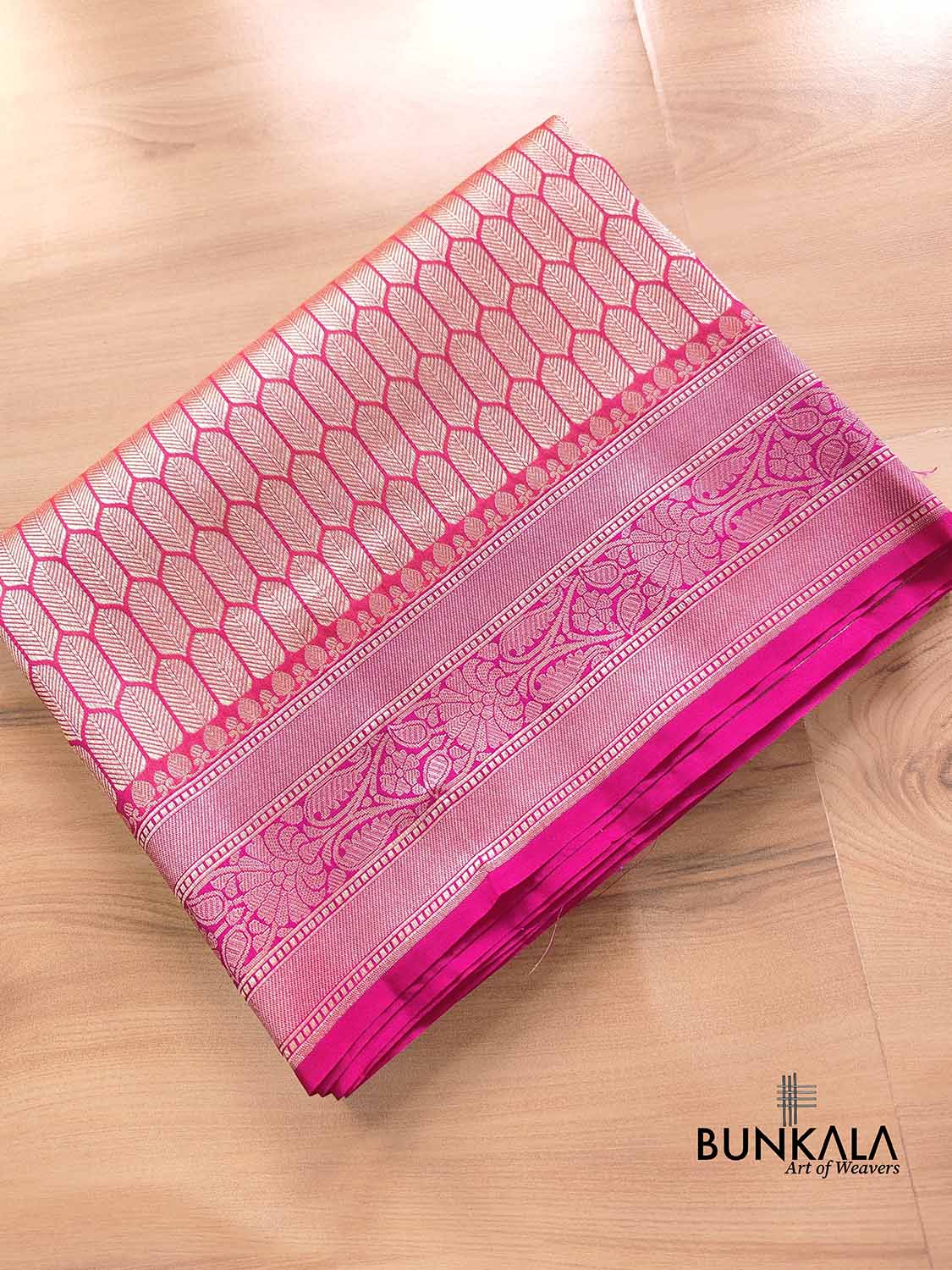 Pink Brocade Banarasi Silk Saree