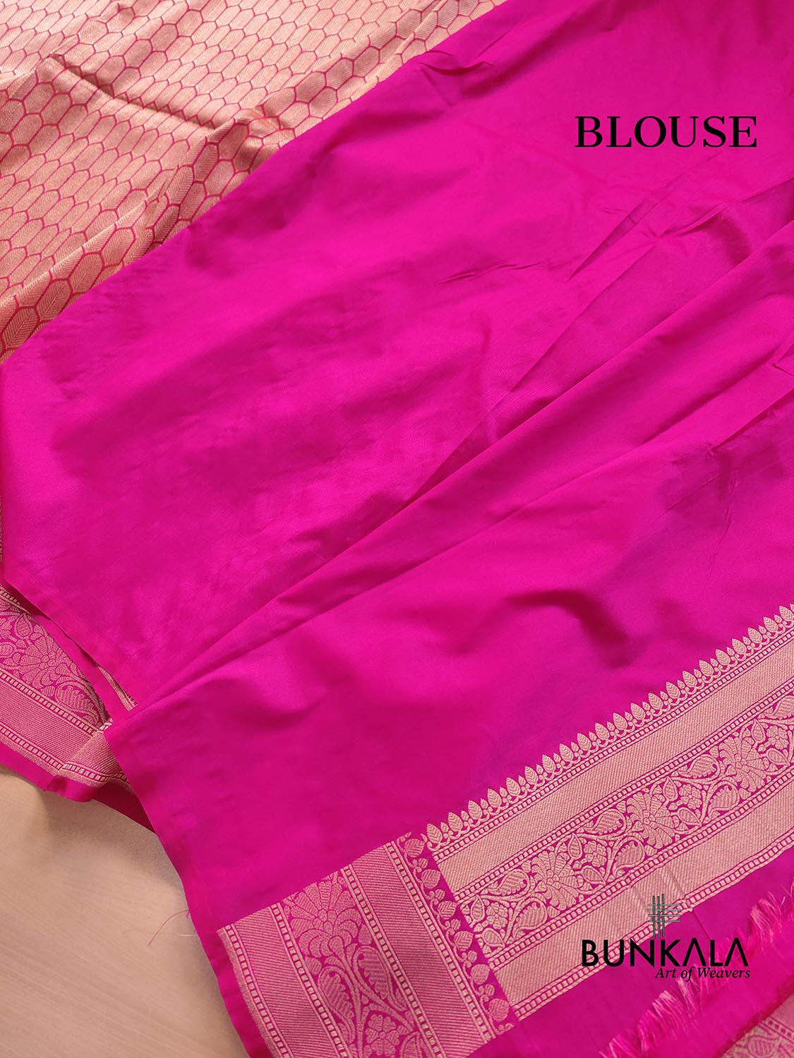 Pink Brocade Banarasi Silk Saree