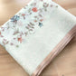 Light Blue Multicolor Thread Work Floral Jaal Design Embroidered Organza Saree