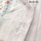 Light Blue Multicolor Thread Work Floral Jaal Design Embroidered Organza Saree
