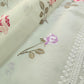 Light Pastel Green Multicolor Thread Work Rose Design Embroidered Organza Saree