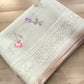 Light Pastel Green Multicolor Thread Work Rose Design Embroidered Organza Saree