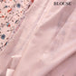 Light Pink Multicolor Thread Work Floral Jaal Design Embroidered Organza Saree